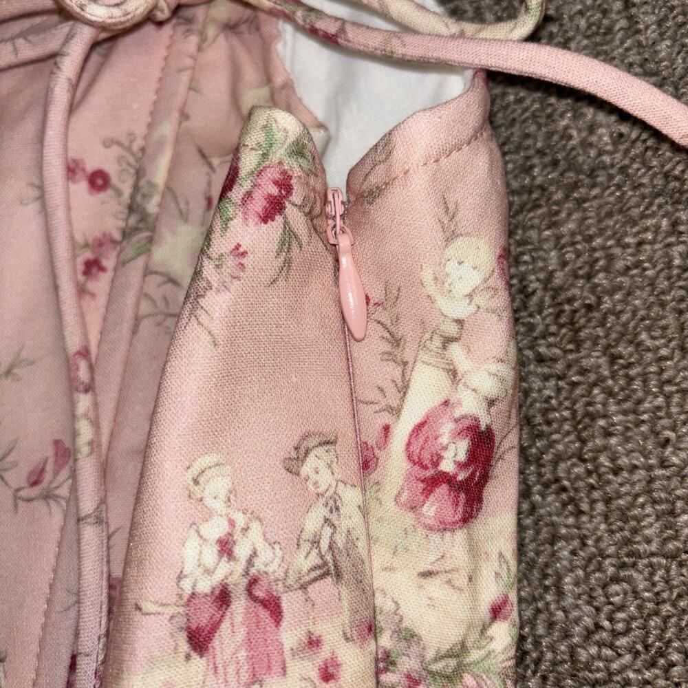 Women’s Pink Floral Tie-Shoulder Sundress - Picture 6 of 10